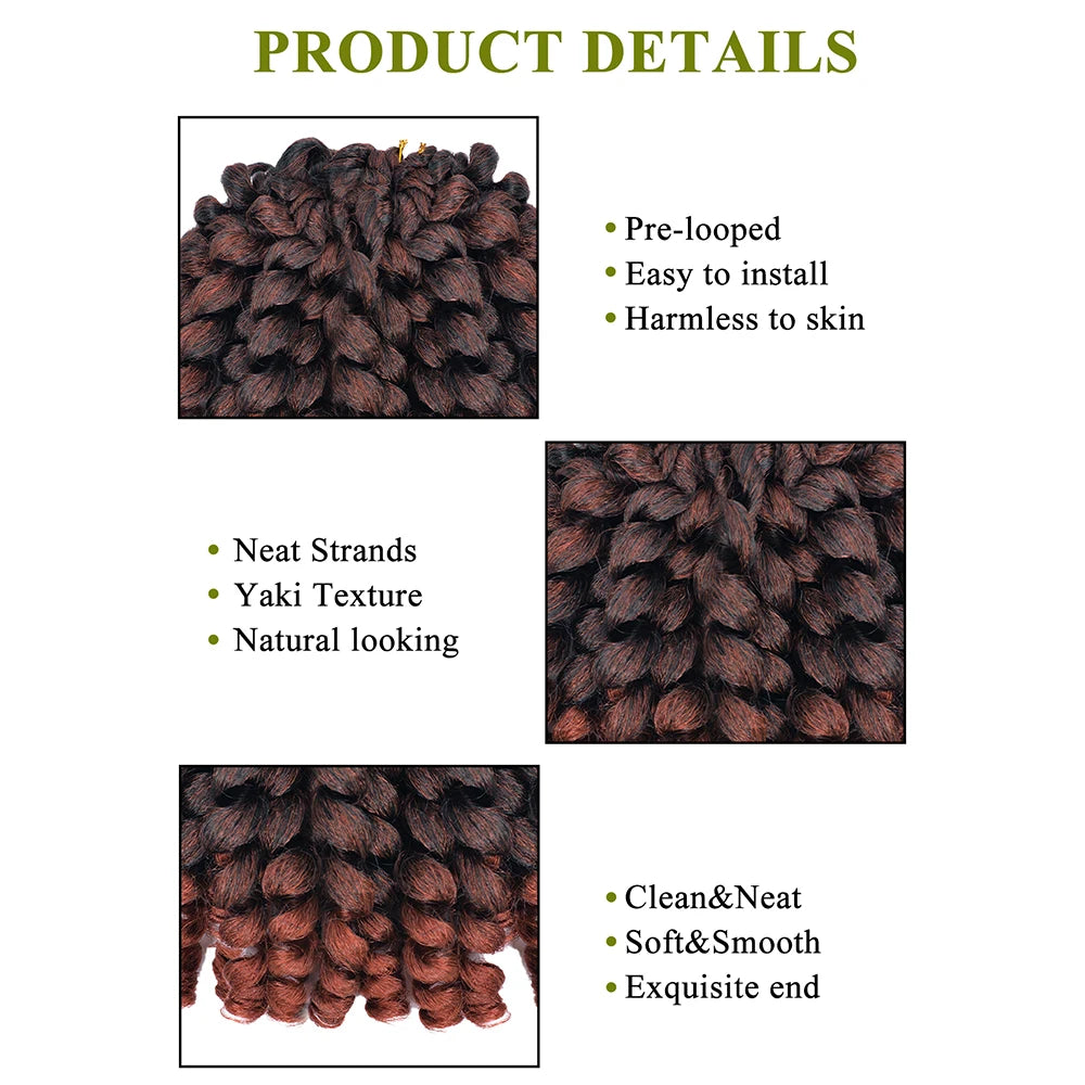 Jumpy Wand Curl Synthetic Crochet Hair