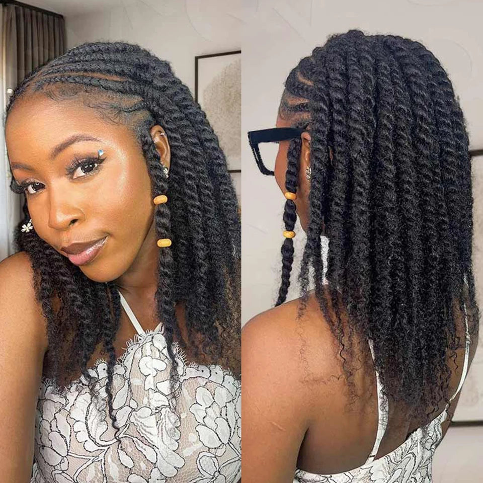 Afro Kinky Bulk Human Hair For Braiding (Lightweight) Various Colors Available