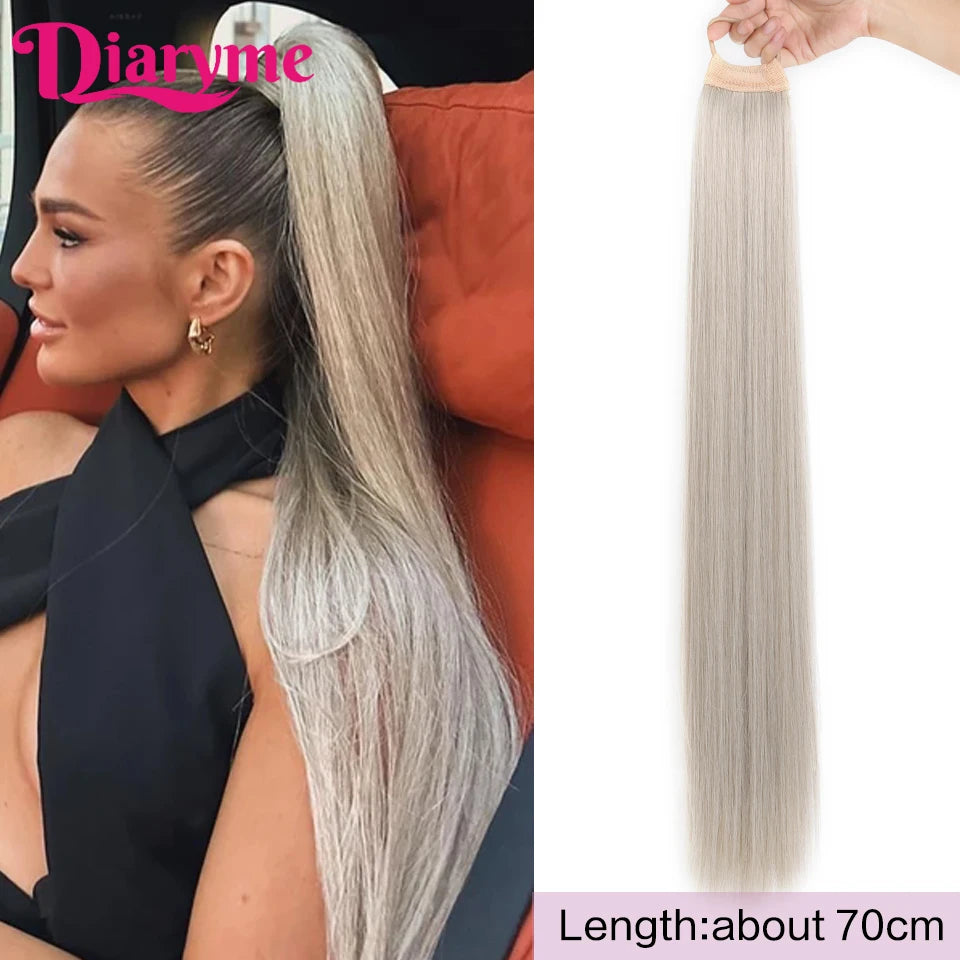 Long Straight Synthetic Ponytails - Various Options Available