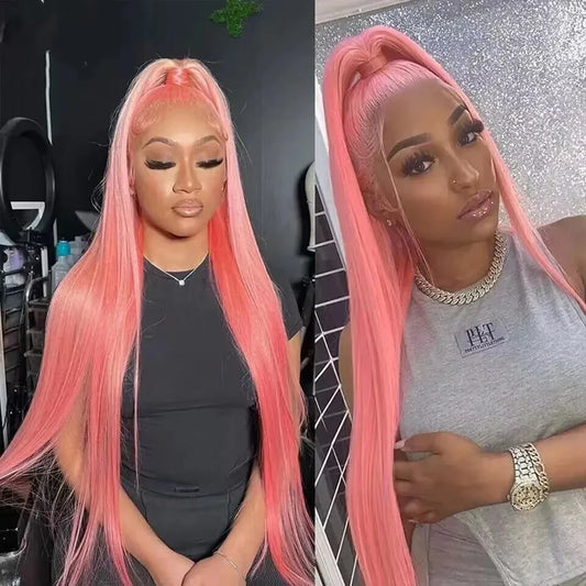 Brazilian Straight Pink - HD Lace Frontal Human Hair Wig