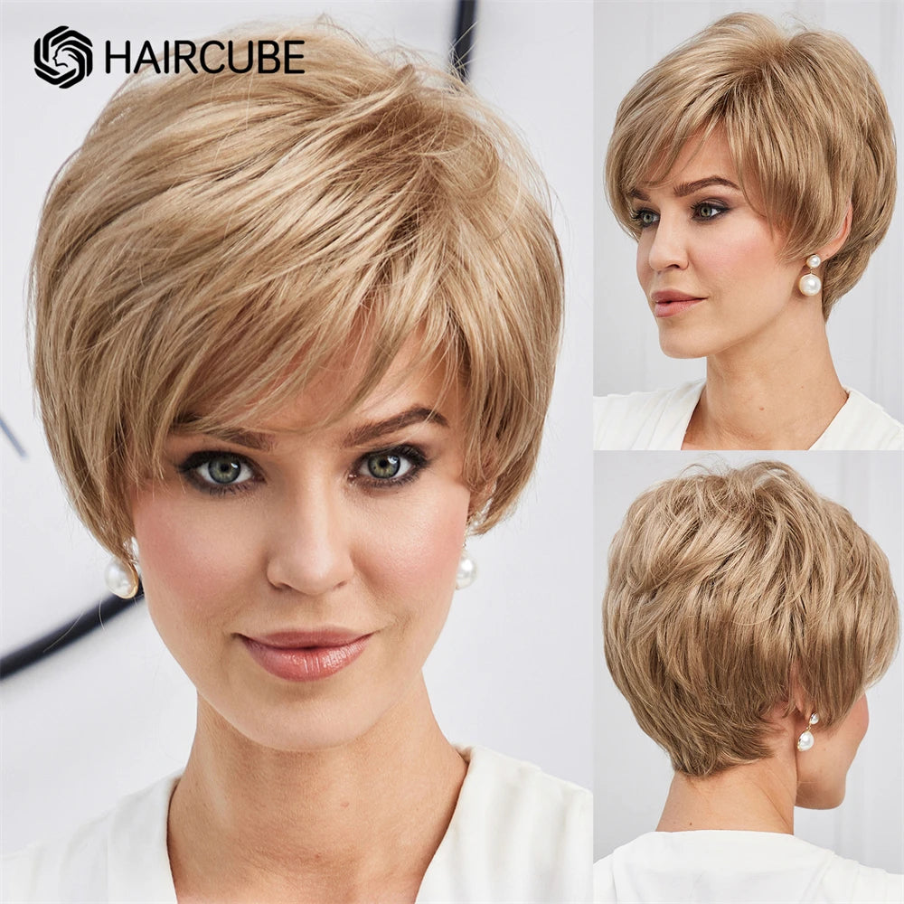 Short Pixie Cut Wigs - Kanekalon Synthetic Hair