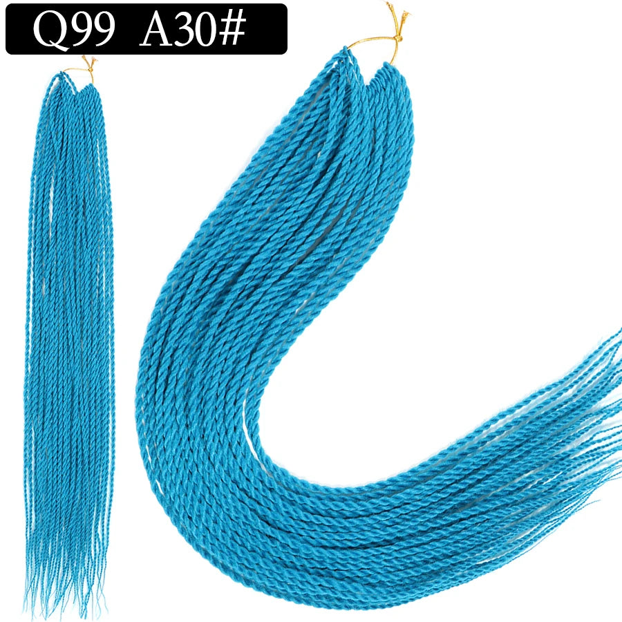 24 Inch Senegalese Twist Synthetic Crochet Braids - Various Colors Available