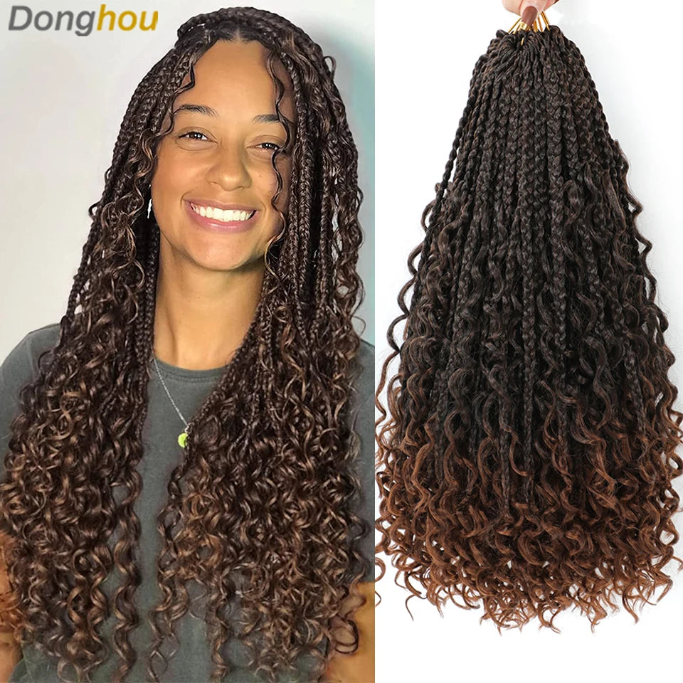 Boho Box Braids Synthetic Crochet Hair