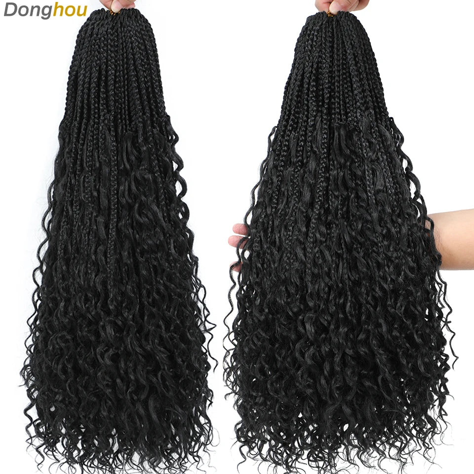 Boho Box Braids Synthetic Crochet Hair