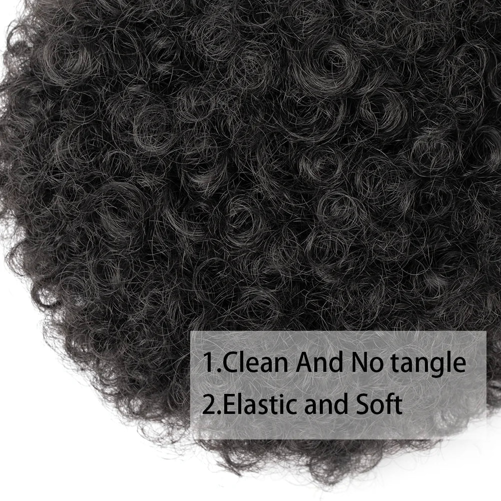 Afro Kinky Curly Puff Drawstring Synthetic Bun Ponytail