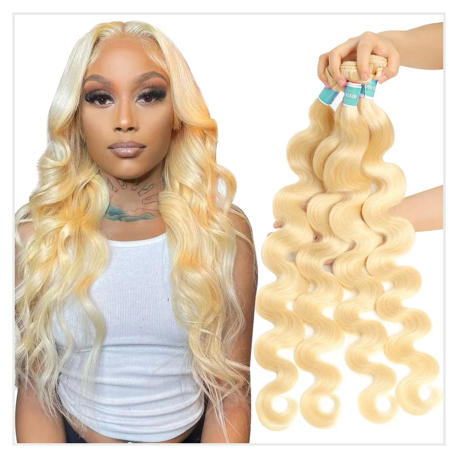 613 Blonde Body Wave Remy Human Hair - Various Lengths