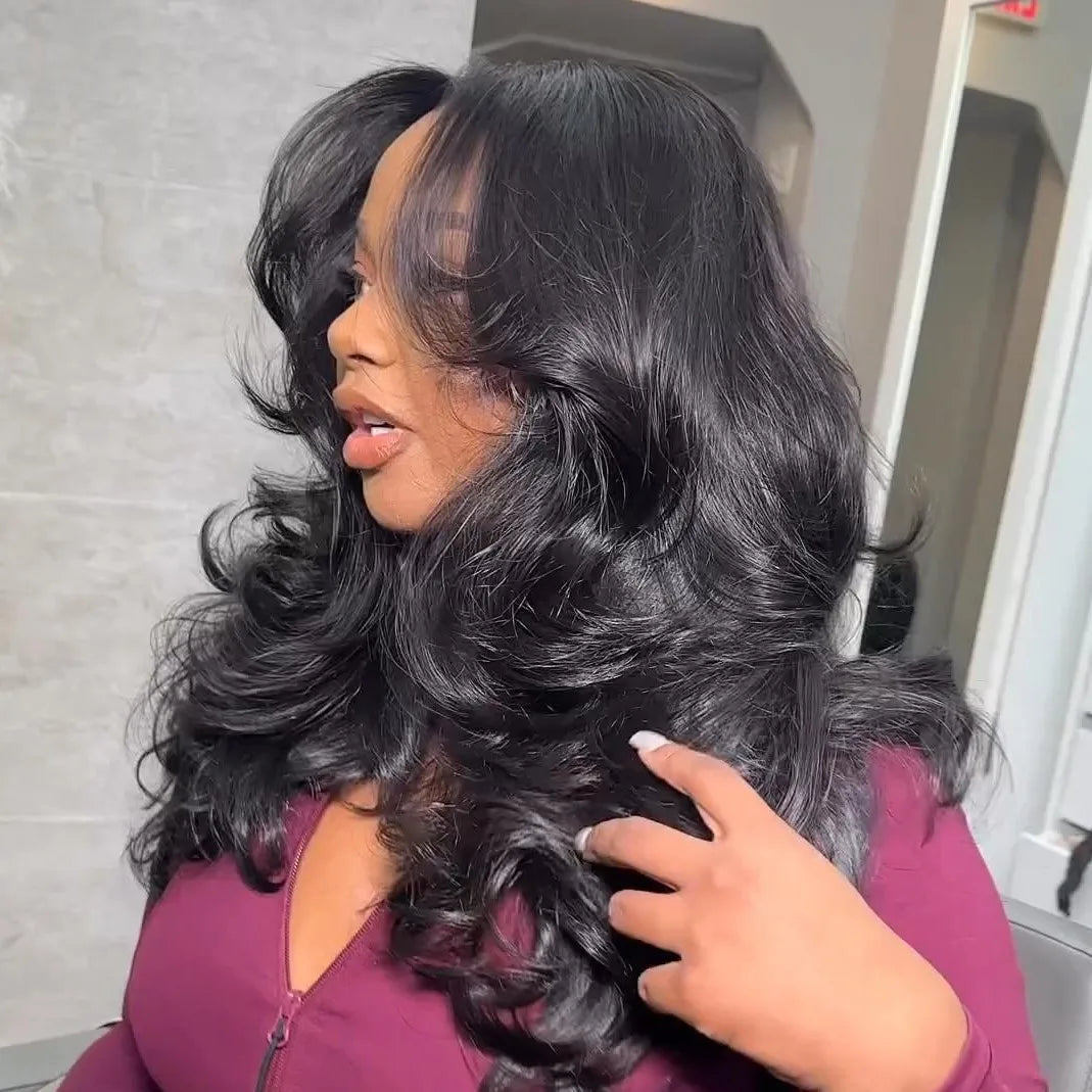 Brazilian Body Wave - Glueless Pre Plucked Lace Front Human Hair Wig