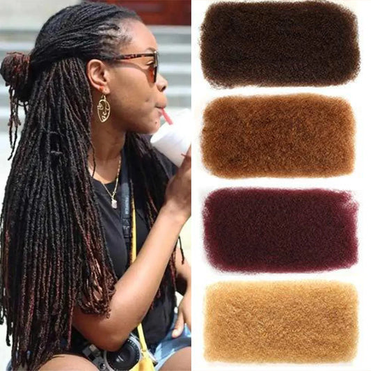 Lightweight Afro Kinky Bulk Braiding Human Hair - Various Colors Available