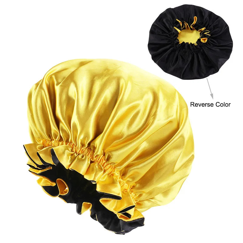 Silk Night Double Layered Bonnet