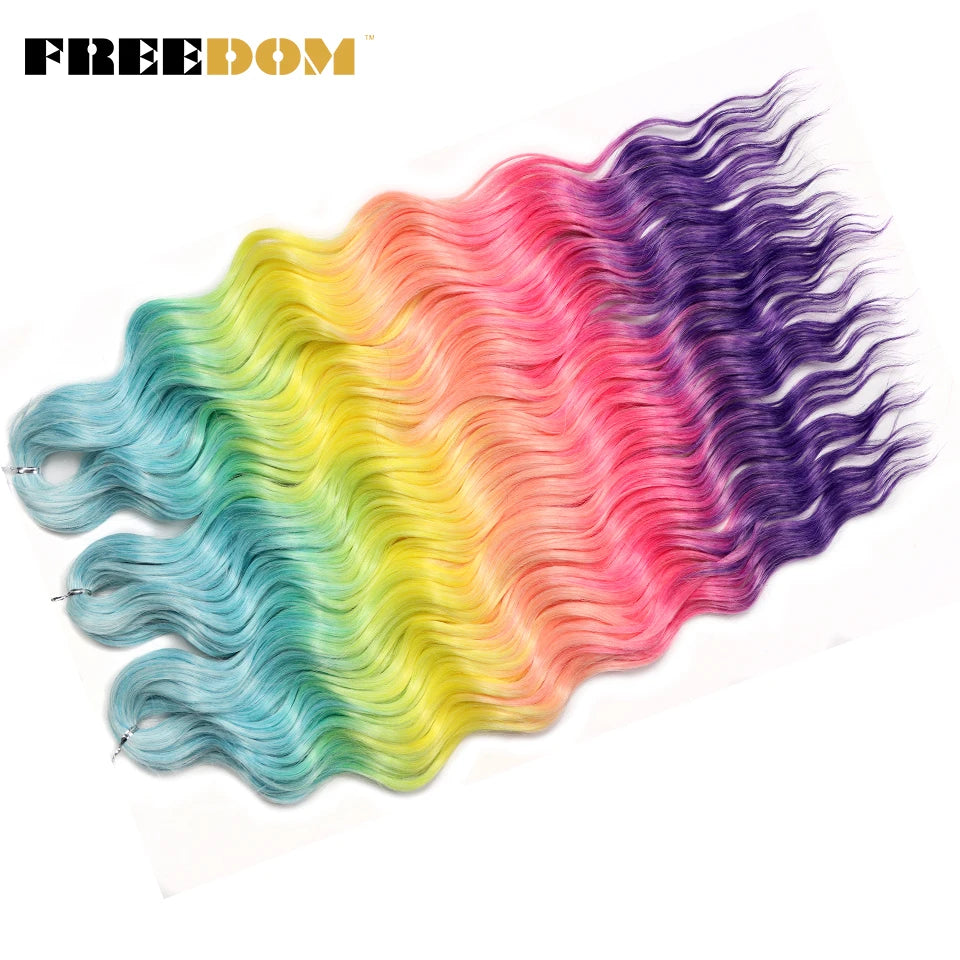 Deep Water Wave Synthetic 24inch Long Crochet Hair