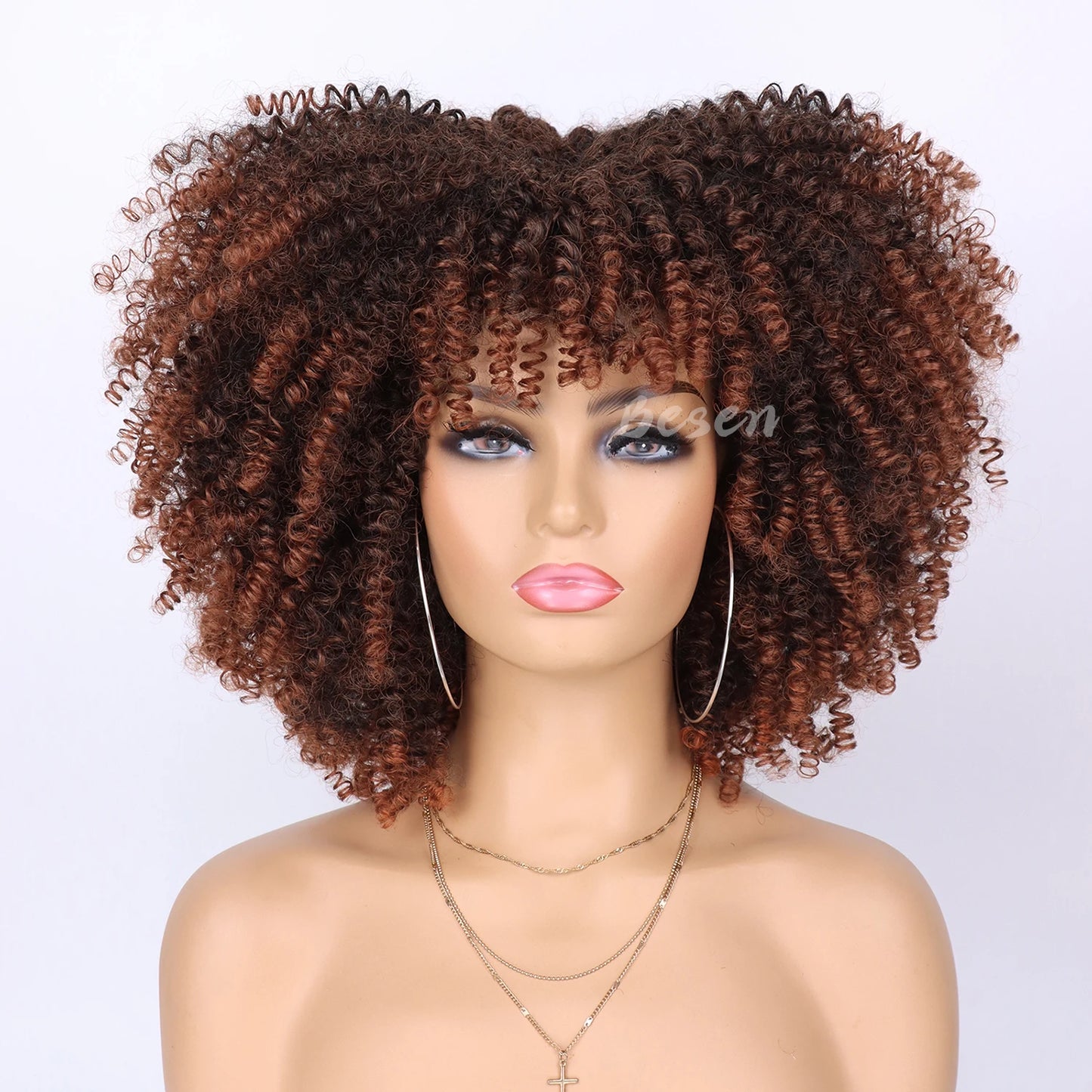 Synthetic Short Kinky Curly Wigs - Various Colors Available