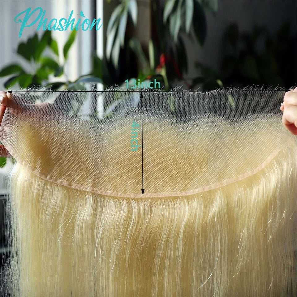 Swiss Closure or HD Lace Frontal 613 Blonde Silky Straight 100% Human Hair