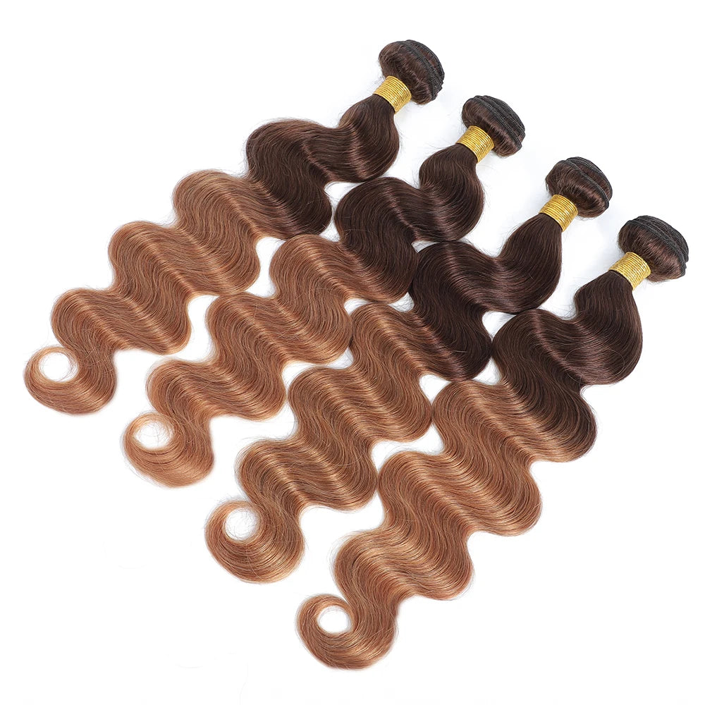 Body Wave Bundles Human Hair - Ombre Colored