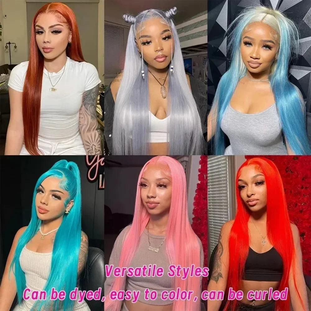 Straight Blonde HD Transparent Frontal Lace Human Hair Wig