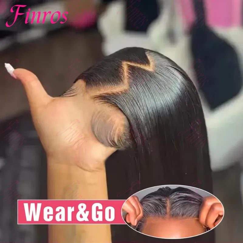 Bone Straight - Glueless Pre-Cut Lace Wear and Go Human Hair Wig