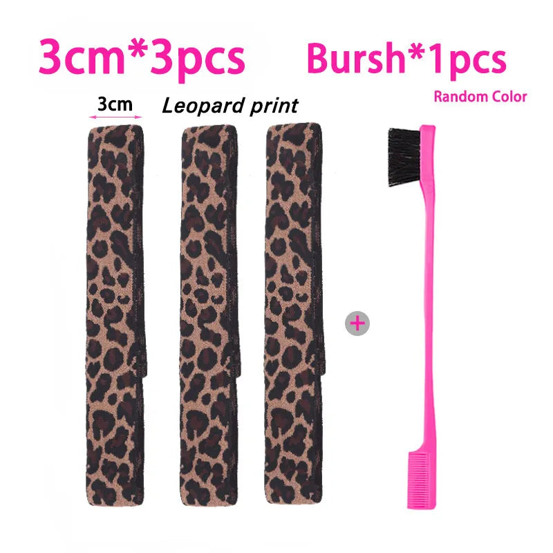 3PC Elastic Melting Lace Headband With Edge Brush/Comb
