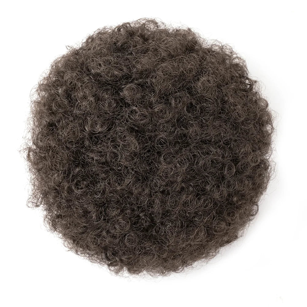 Afro Kinky Curly Puff Drawstring Synthetic Bun Ponytail