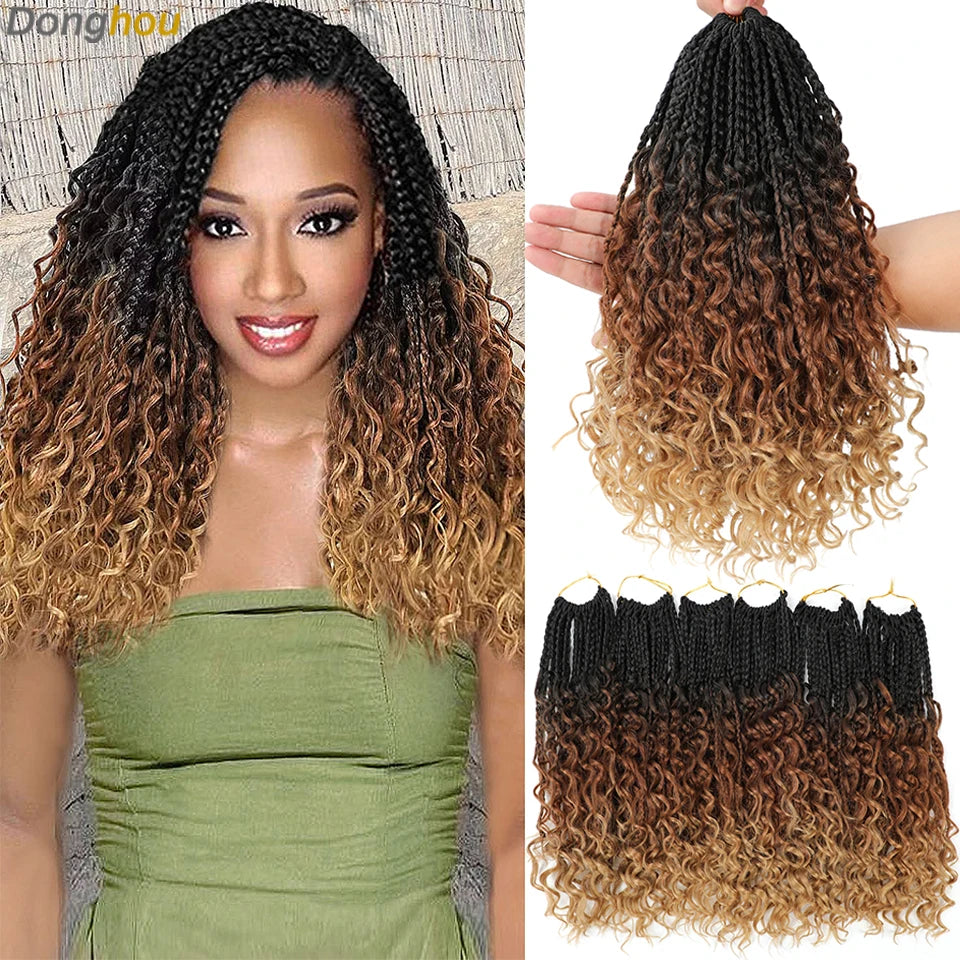 Boho Box Braids Synthetic Crochet Hair
