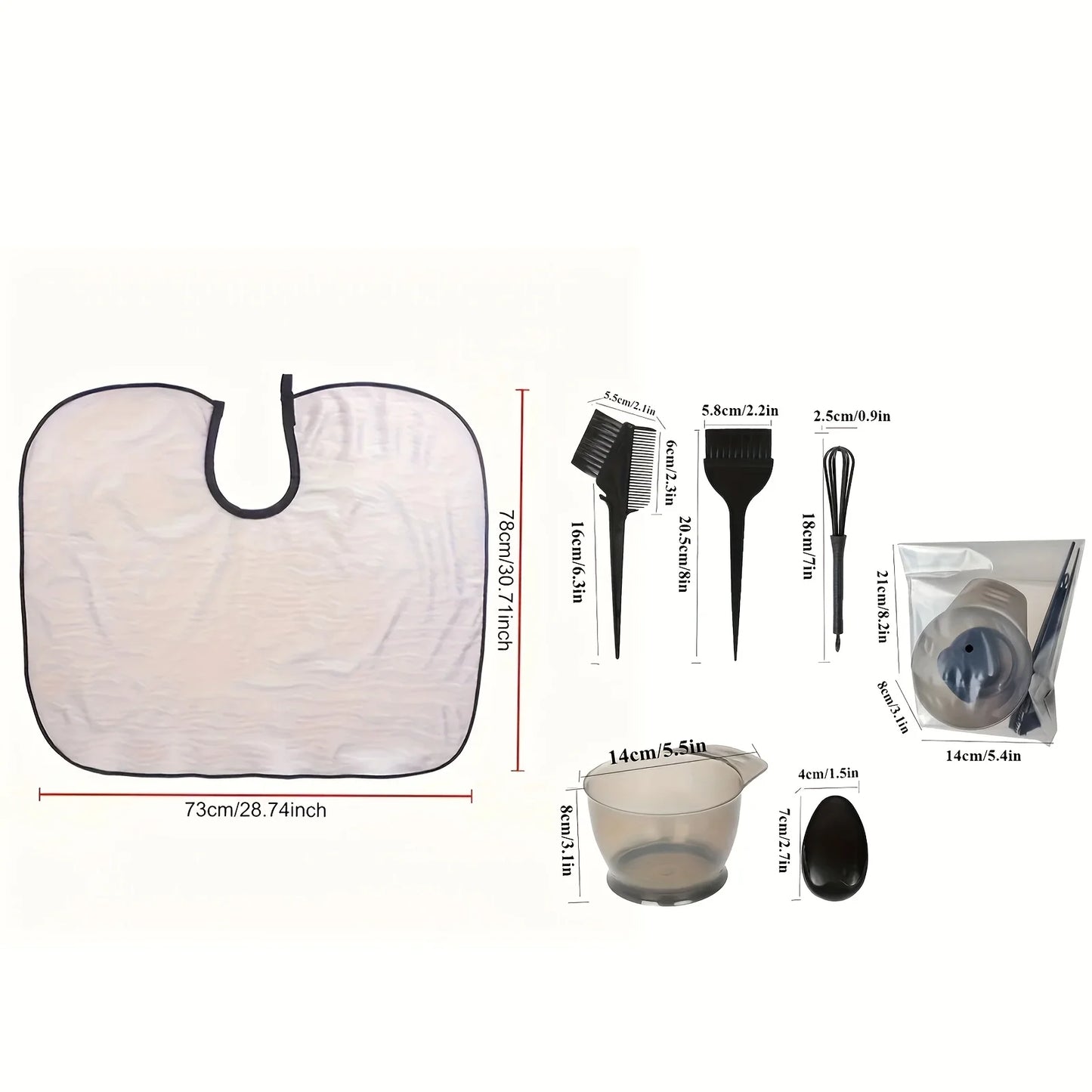 WANMEI Professional Hair Coloring Dye Tools Hairdressing Styling Accessories Hair Color Dye Mixer Dye Brush Bowl and Wai cloth