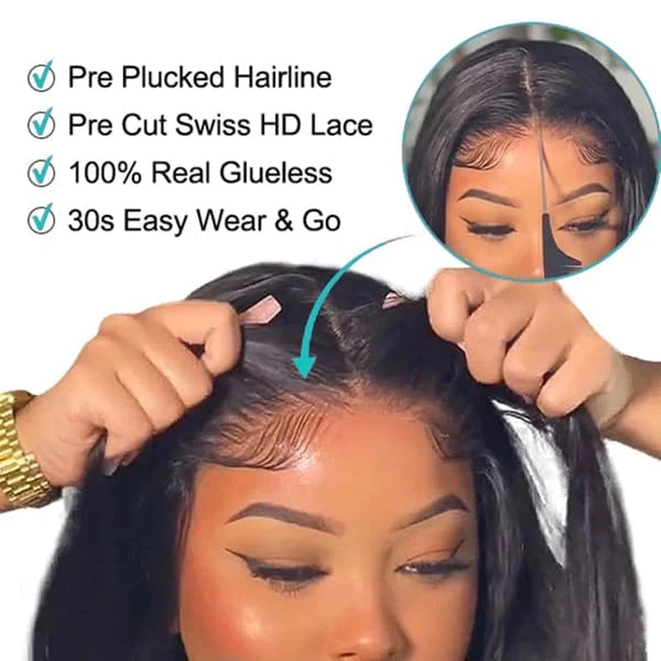 Body Wave - Glueless Human Hair Ready To Wear Lace Front Wig