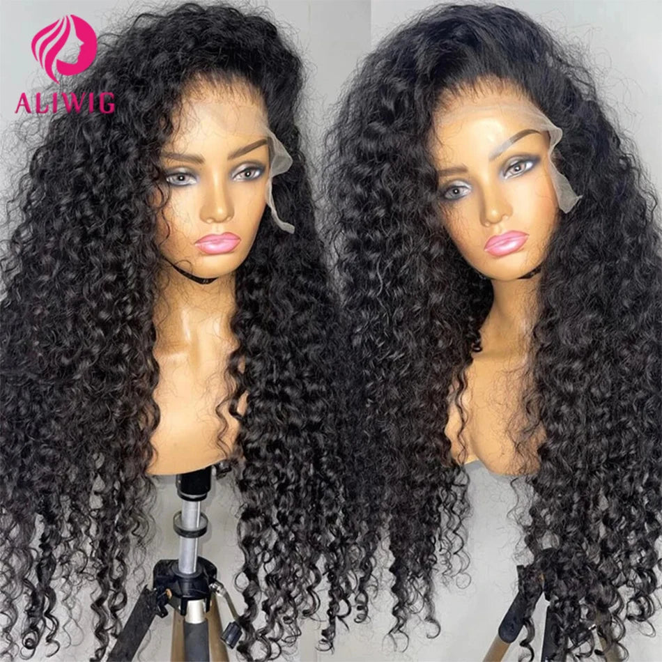 Deep Kinky Curly - HD Transparent Lace Frontal  Human Hair Wig
