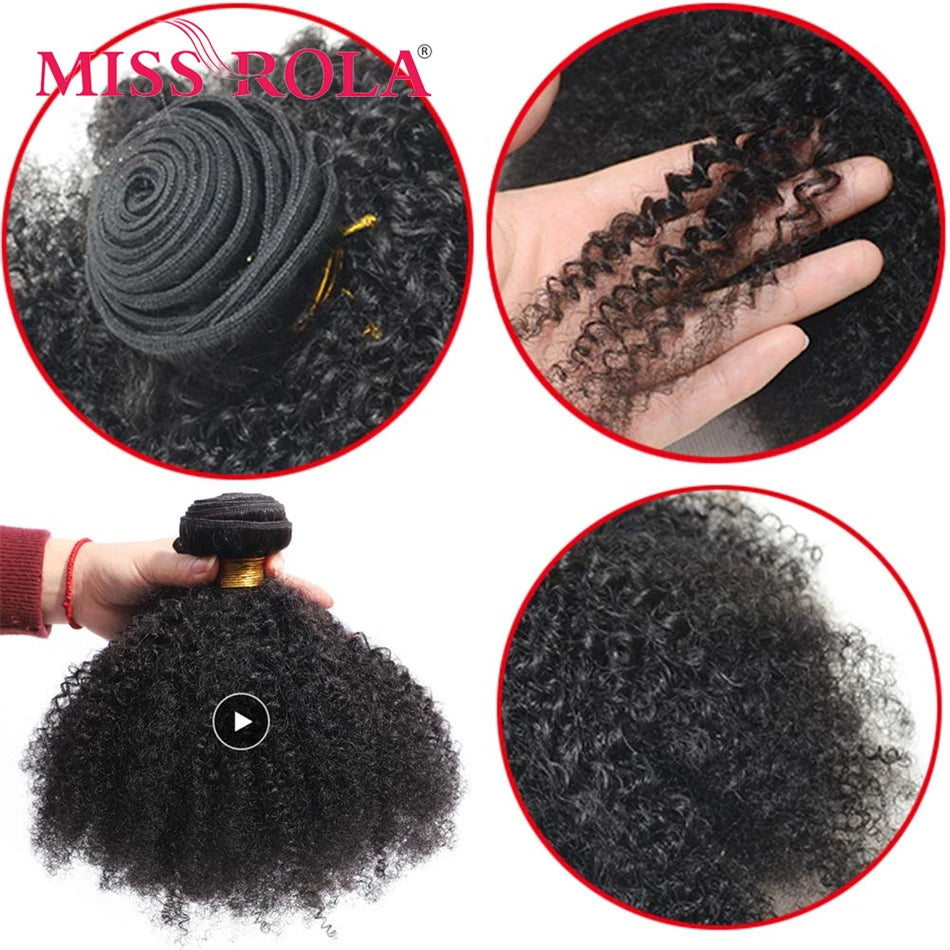 Afro Kinky Curly Weave Bundles 100% Human Hair
