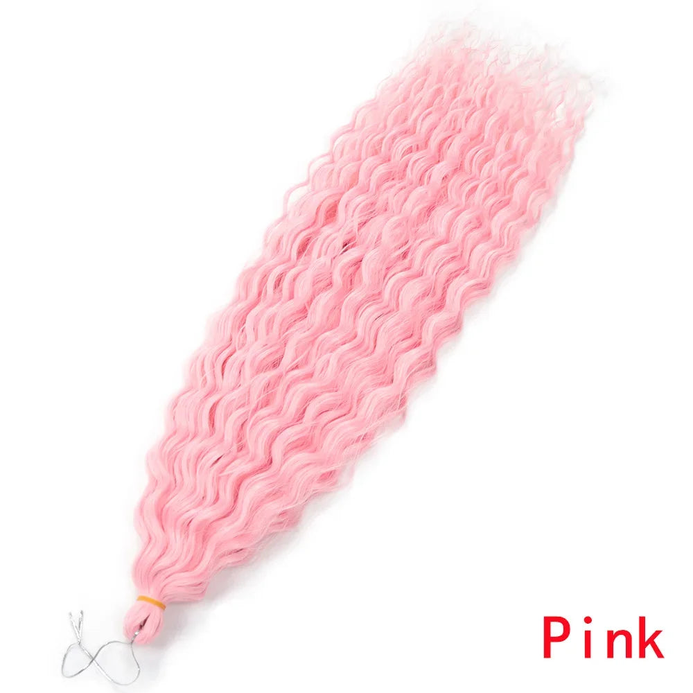 Water Wave Synthetic Crochet Hair - Various Colors Available
