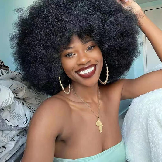 Short Synthetic Afro Kinky Curly Wigs - Various Colors Available