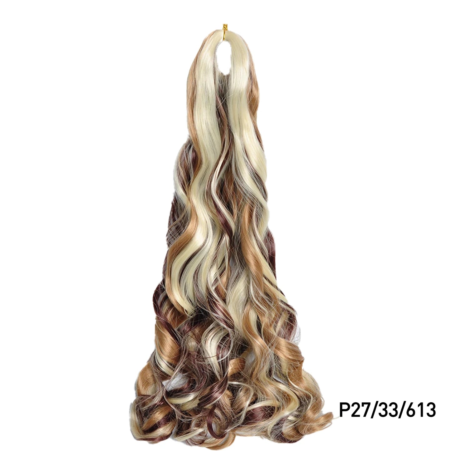 French Spiral Curls Pre Stretched Loose Synthetic Braiding Hair
