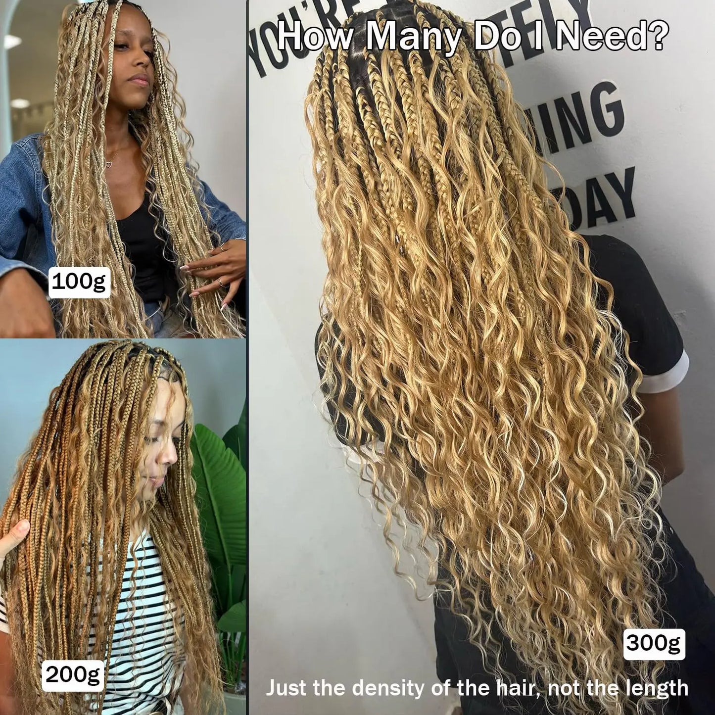 Wet and Wavy Human Hair Bundles for Braiding - Various Colors & Lengths Available