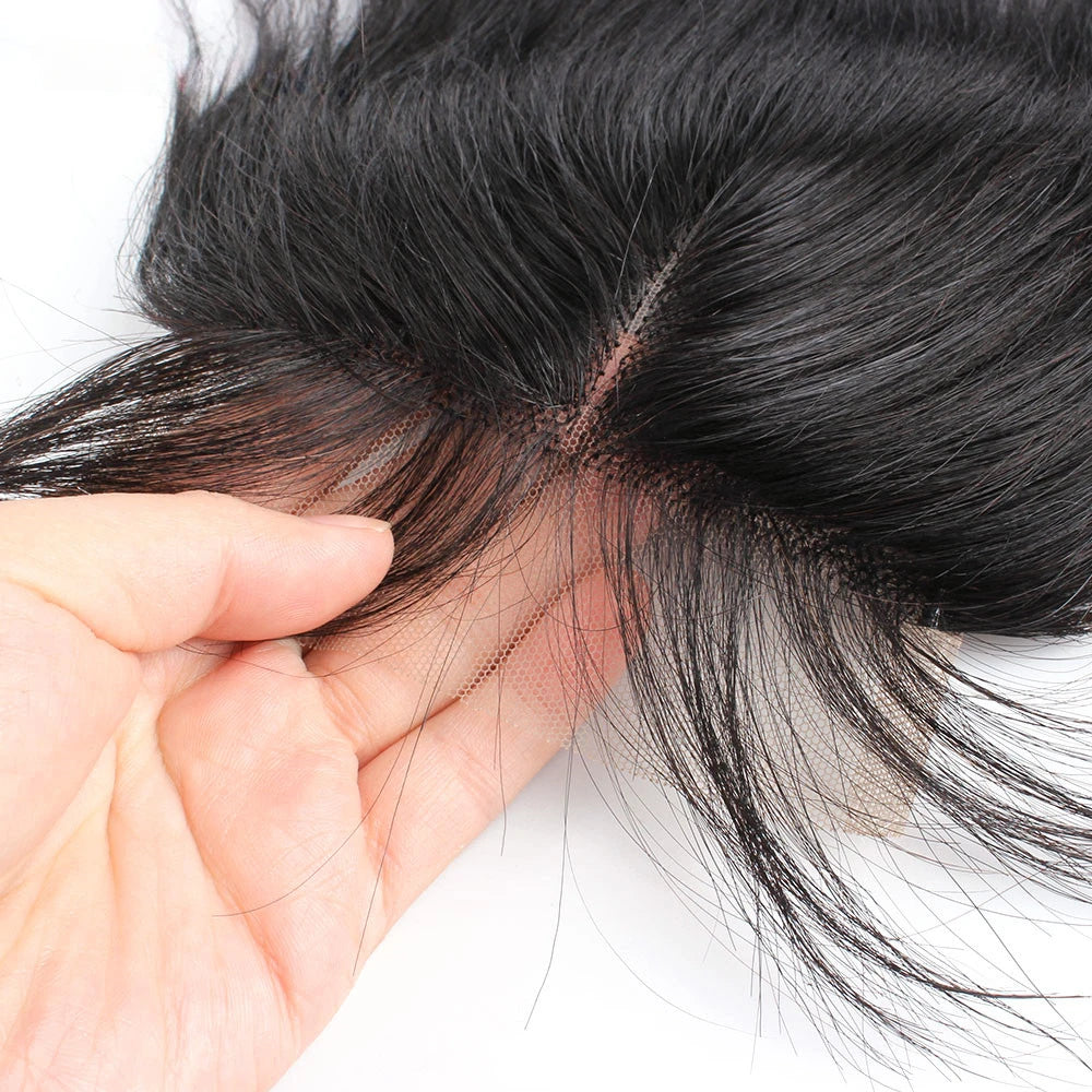 T Lace Middle Part Transparent Lace Closure Remy Human Hair - Various Options Available