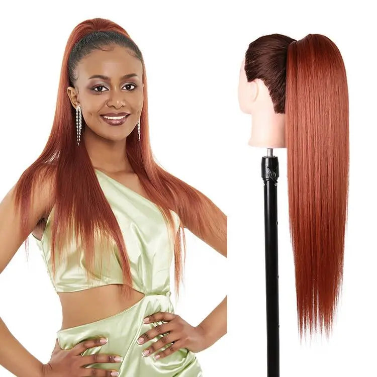Long Synthetic Clip In Drawstring Ponytails - Various Options Available
