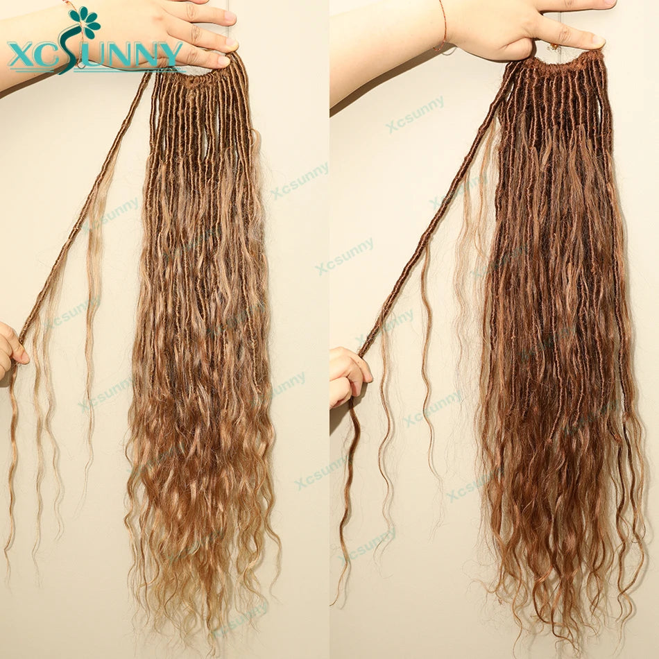 Body Wave Human Hair Pre Looped Crochet Boho Locs