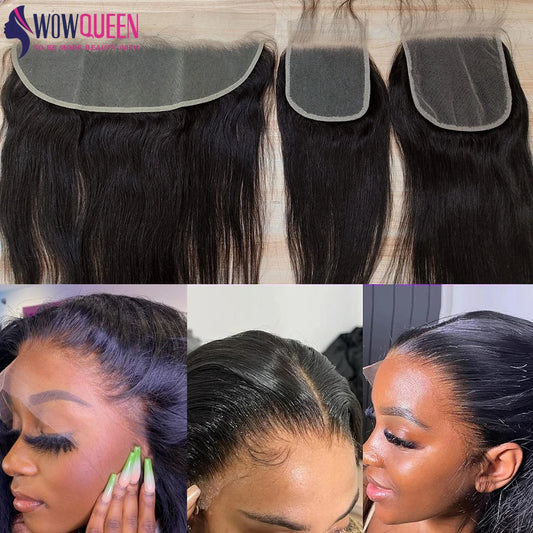 Straight Remy Transparent Lace Closure Frontal -100% Human Hair