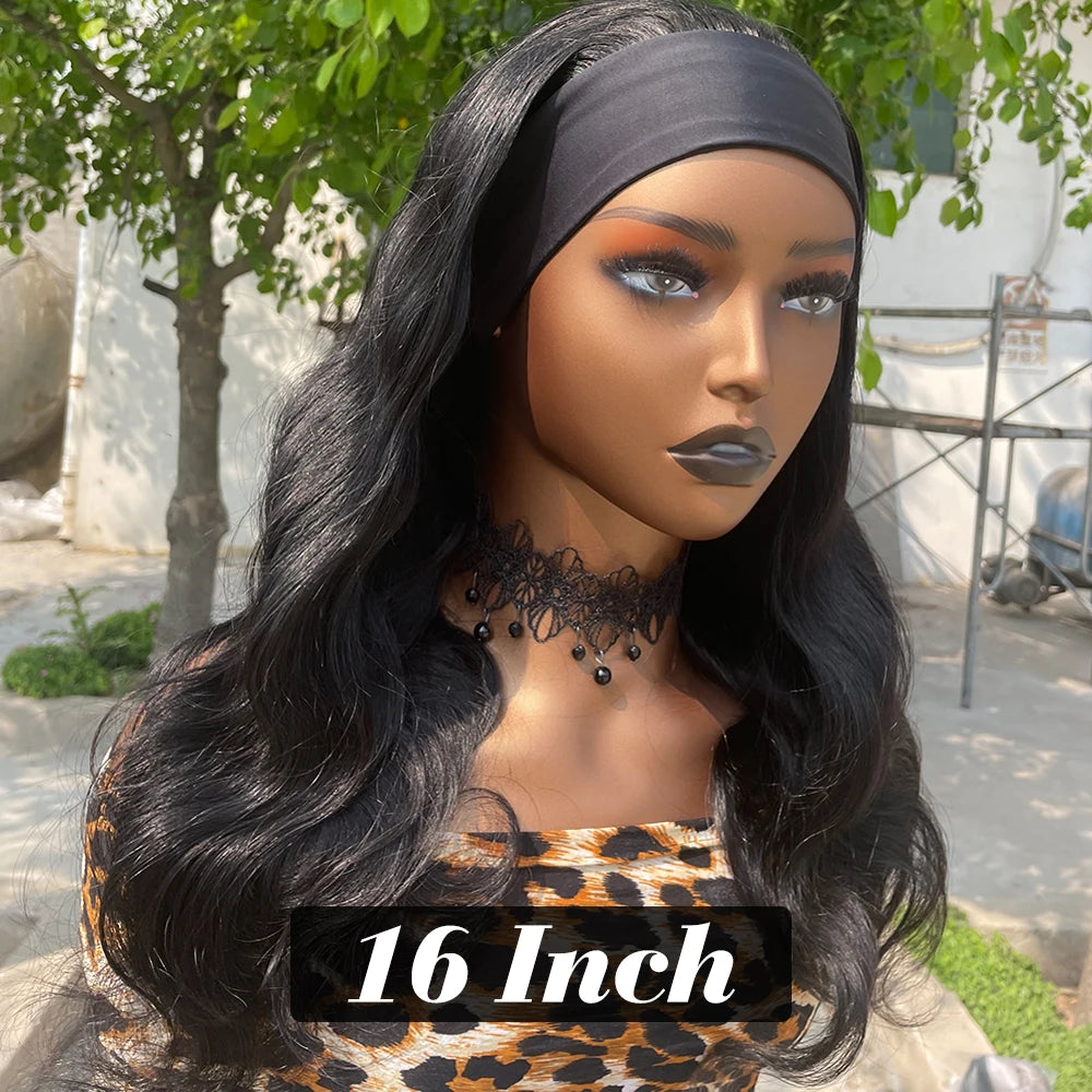 Body Wave Human Hair Headband Wig