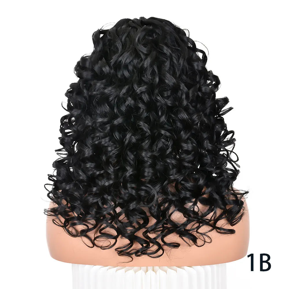 Synthetic Curly Wigs With Bangs - Various Colors Available
