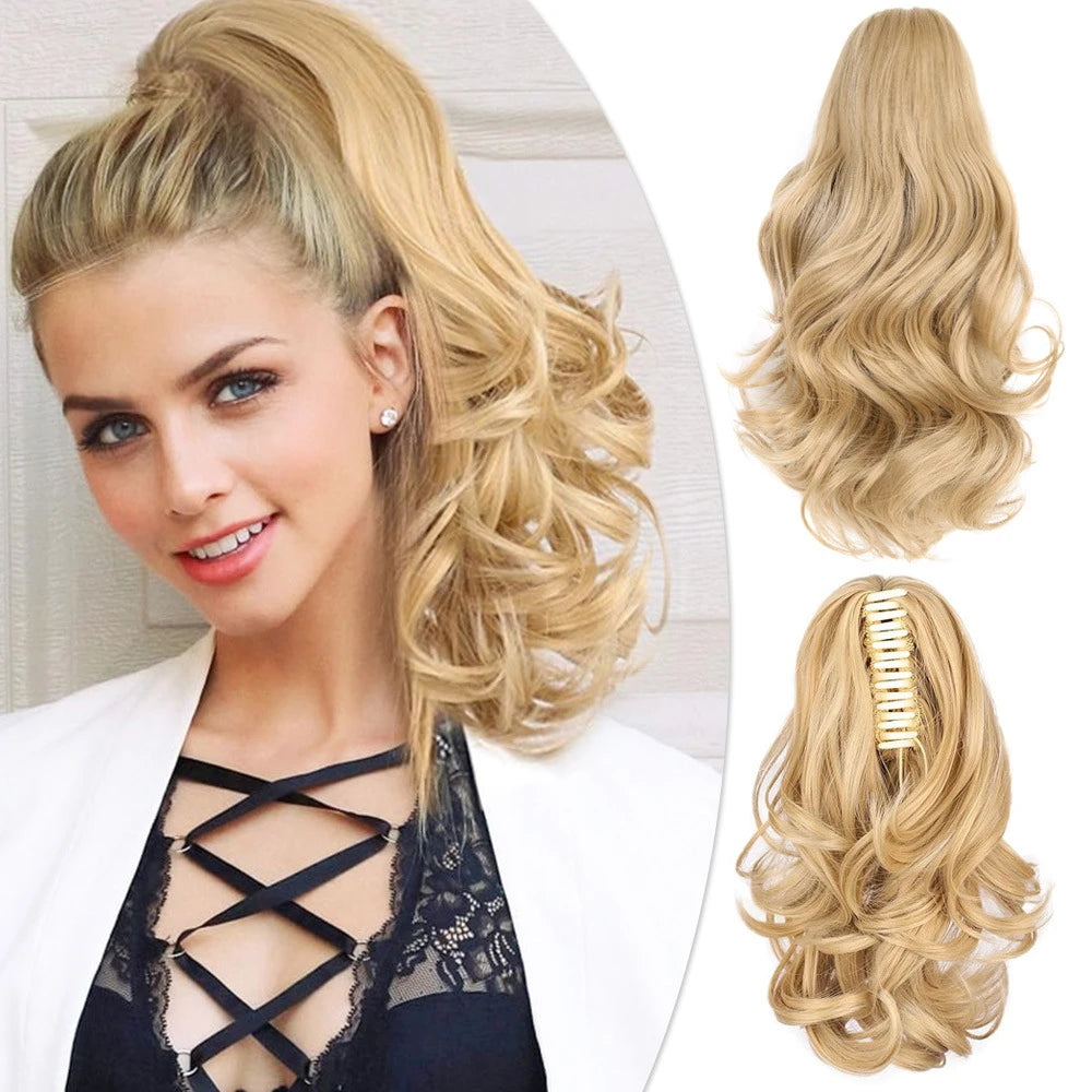 Curly Body Wave Synthetic Clip In Ponytails - Various Options Available