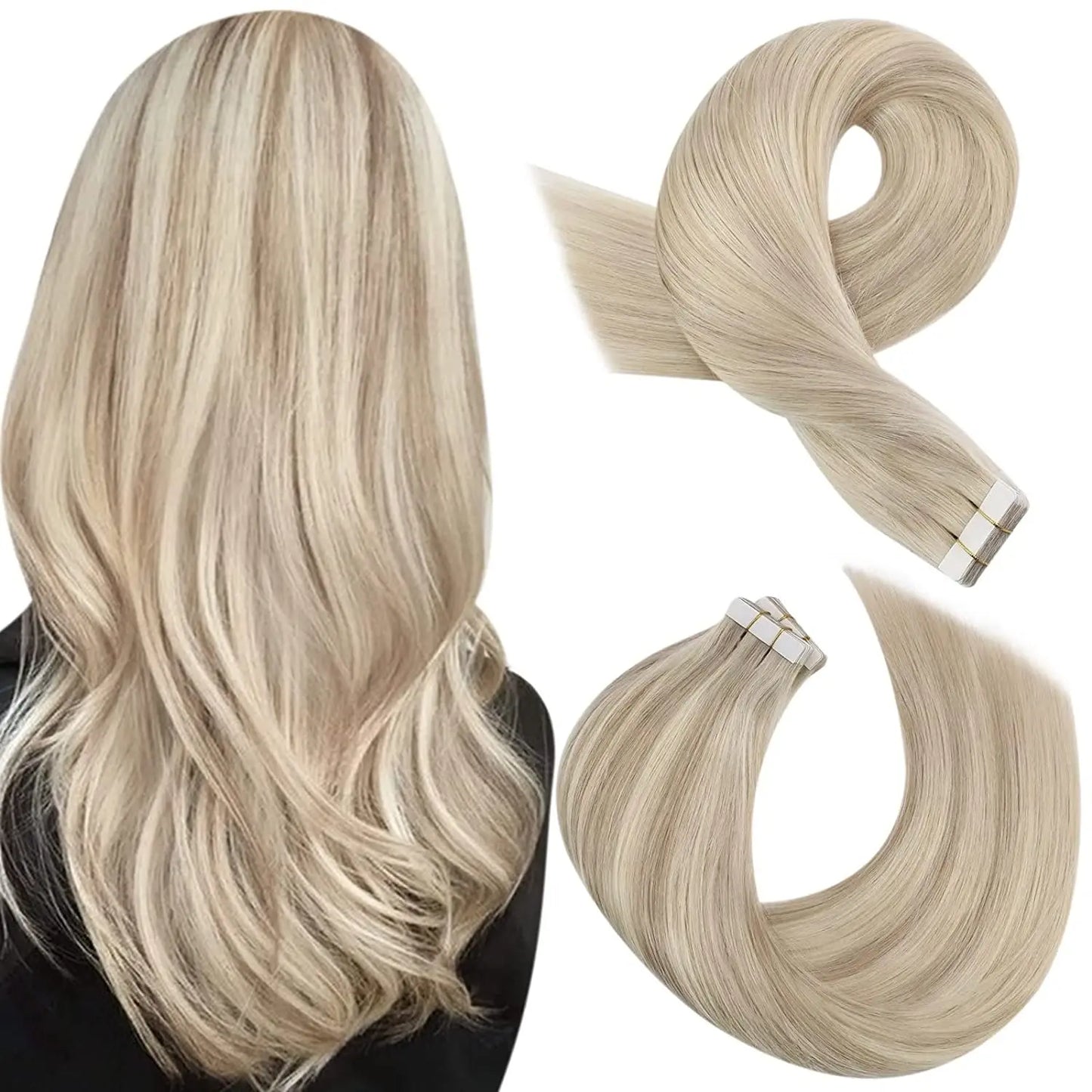 Straight Tape in Human Hair Extensions - Various Colors Available