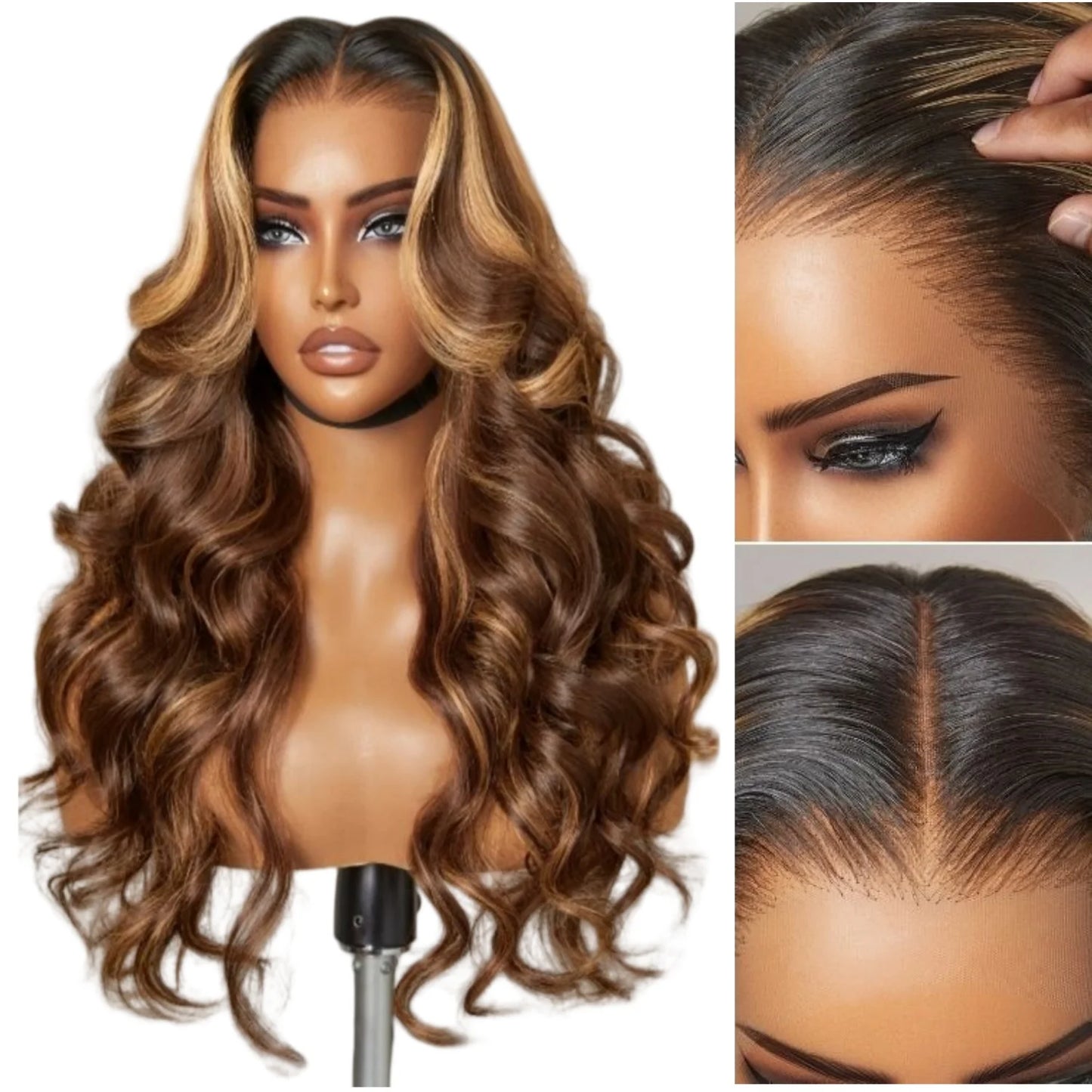 Ombre/Highlight Loose Body Wave - Glueless Human Hair Wig