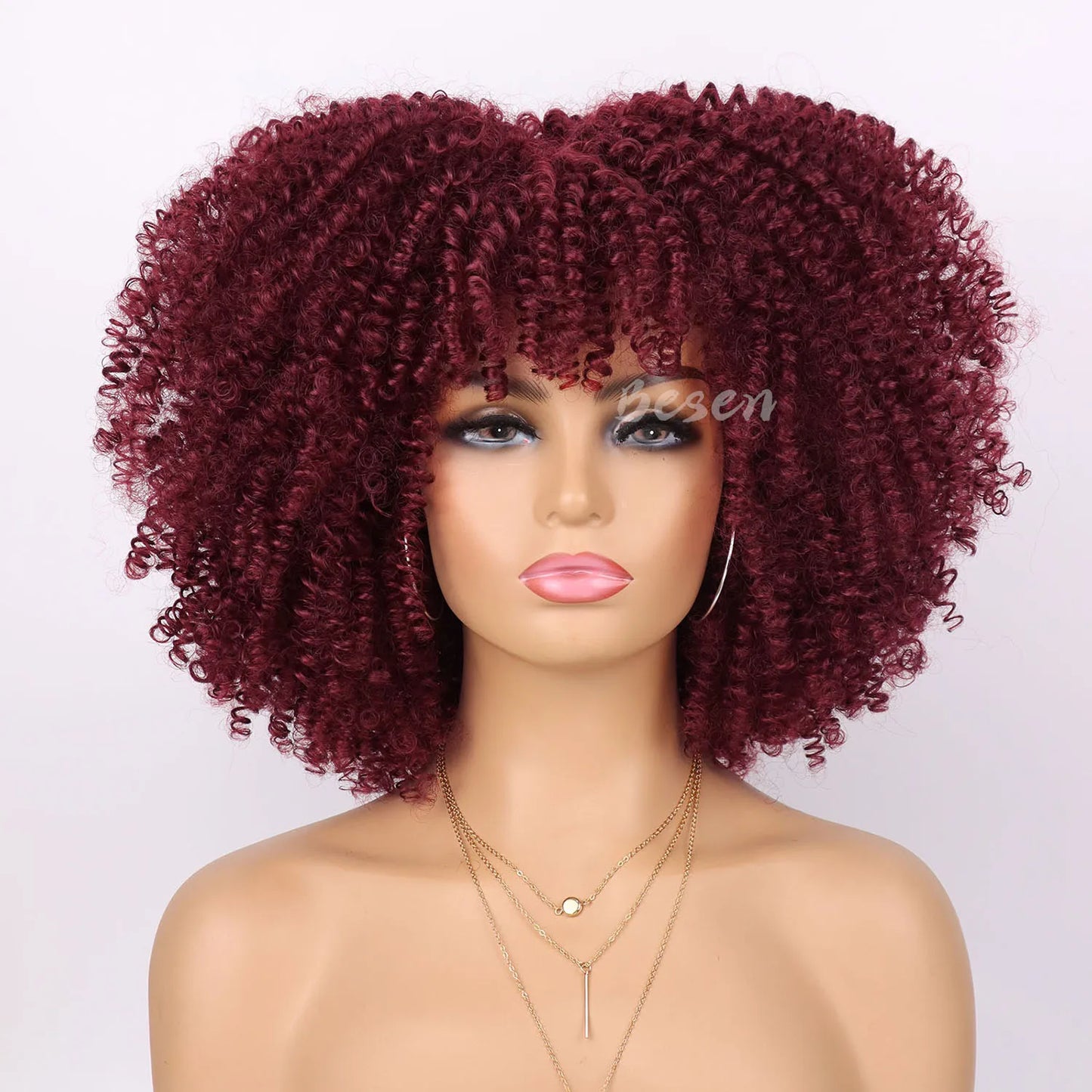 Synthetic Short Kinky Curly Wigs - Various Colors Available