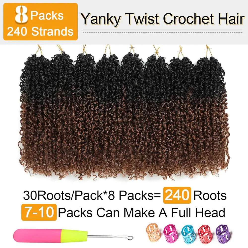 Yanky Twist Pre-Looped Synthetic Crochet Hair - Various Colors Available