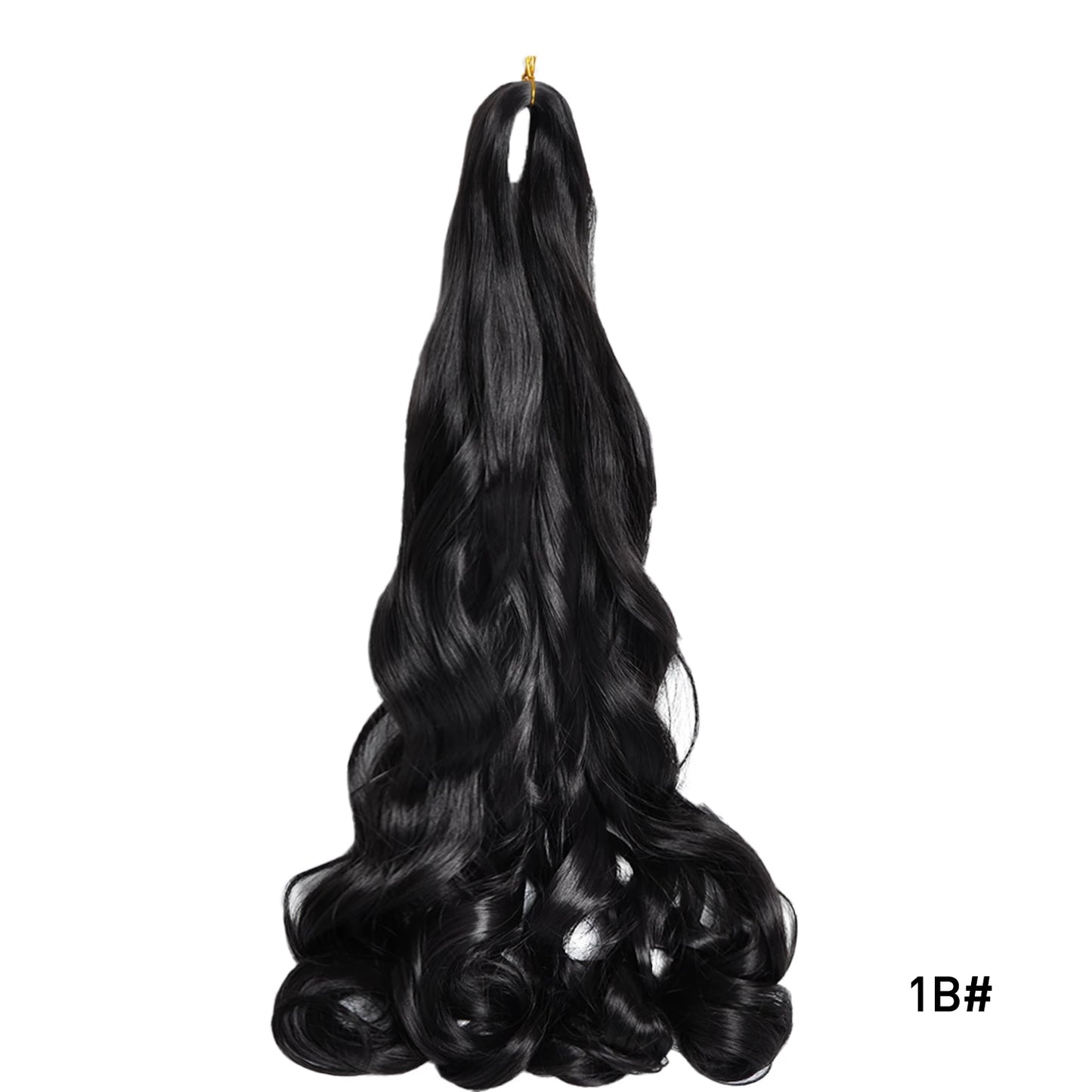 French Spiral Curls Pre Stretched Loose Synthetic Braiding Hair