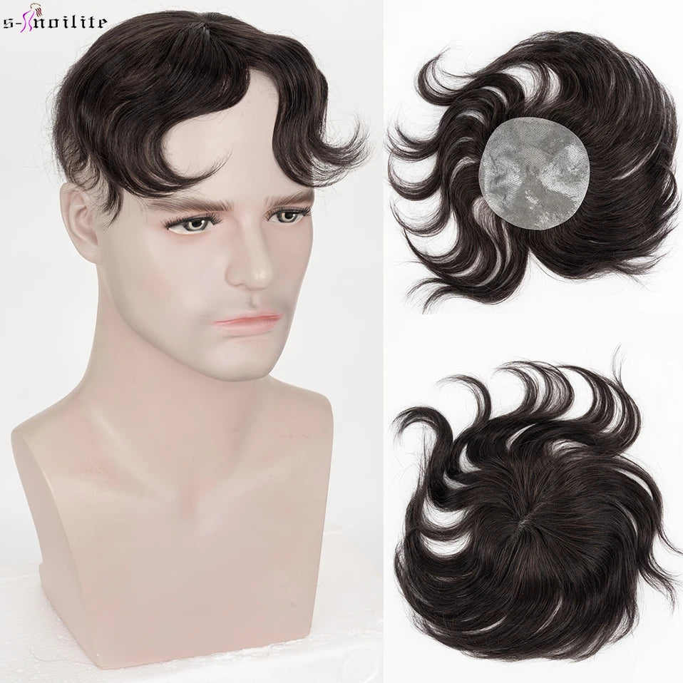 Side or Back Hair Patches Hairpiece for Men, Thin Skin, Toupee Patch, 8cm x 8cm - Various Options Available