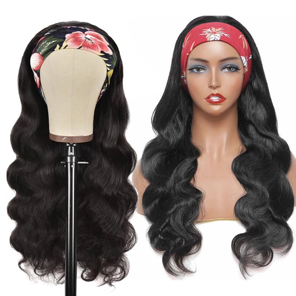 Body Wave Human Hair Headband Wig
