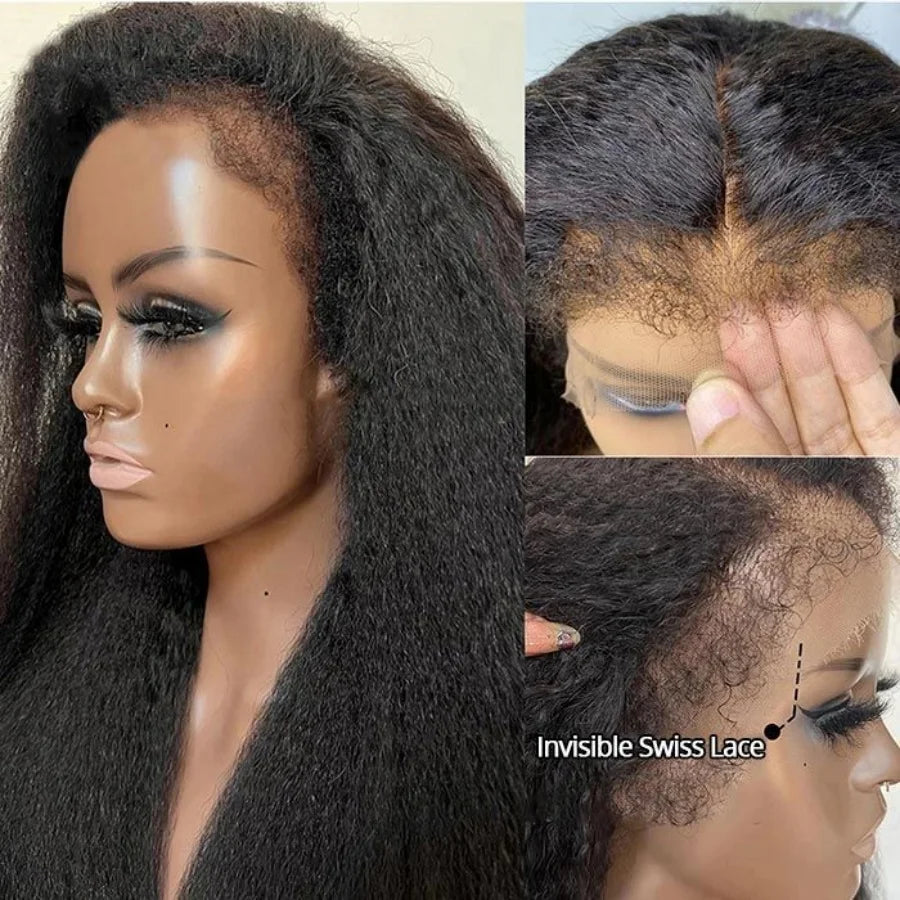 Yaki Straight - Glueless HD Lace Front Ready To Wear And Go Human Hair Wig