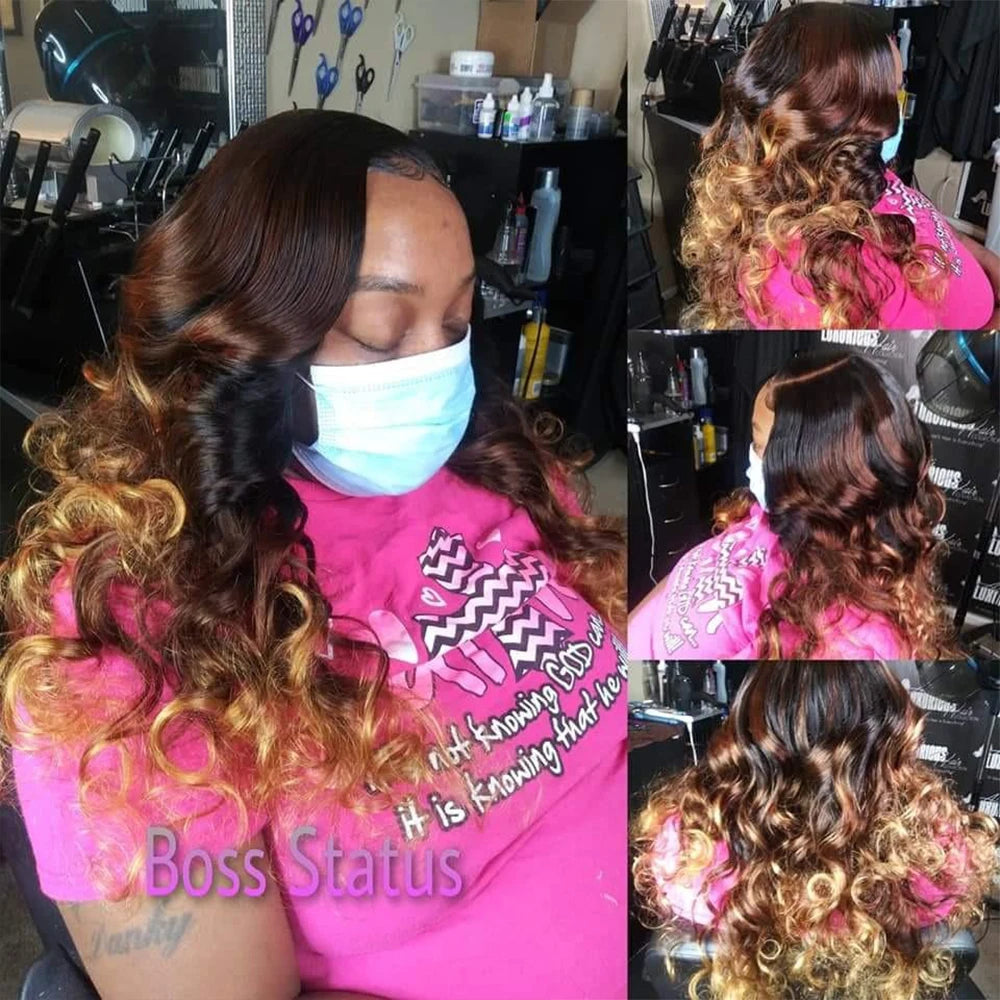 Body Wave Bundles Human Hair - Ombre Colored