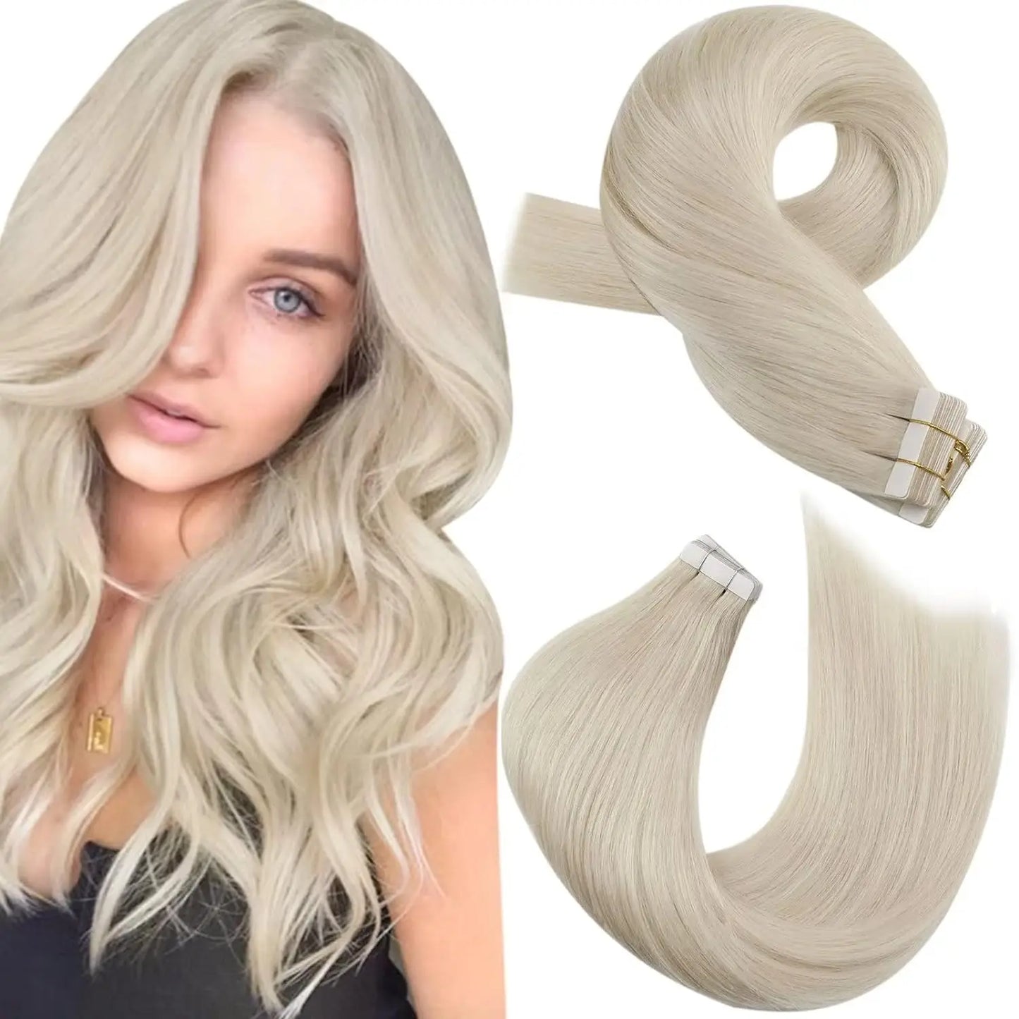 Straight Tape in Human Hair Extensions - Various Colors Available