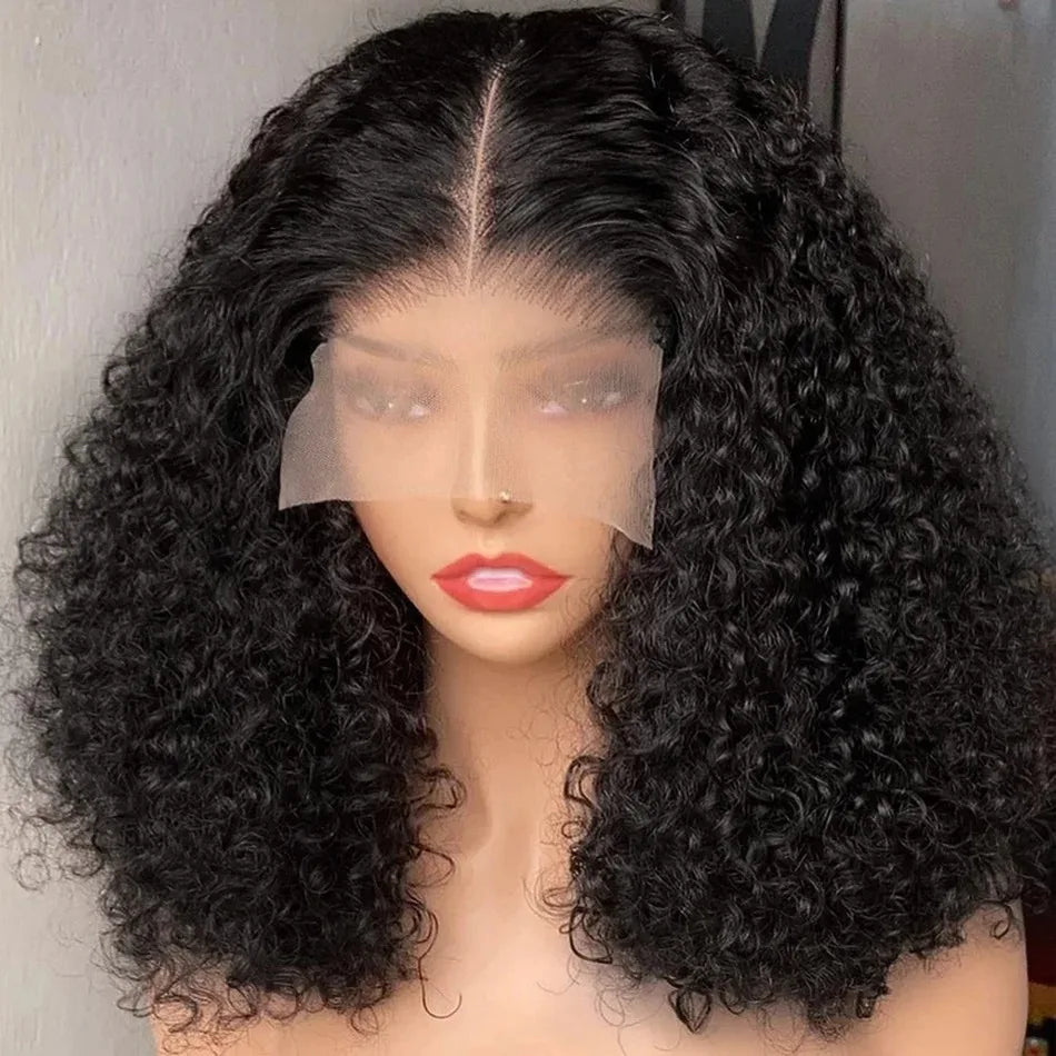 Curly Deep Wave - Pre Plucked HD Transparent Lace Frontal Human Hair Wig