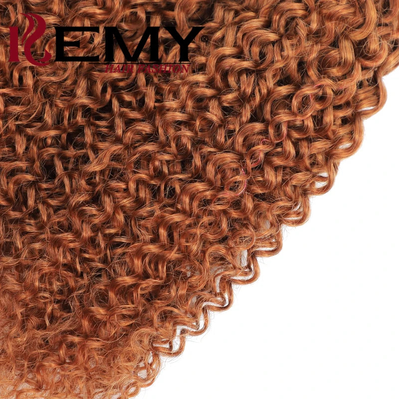 Brazilian Kinky Curly Human Hair Bundles - Various Ombre Brown Colors