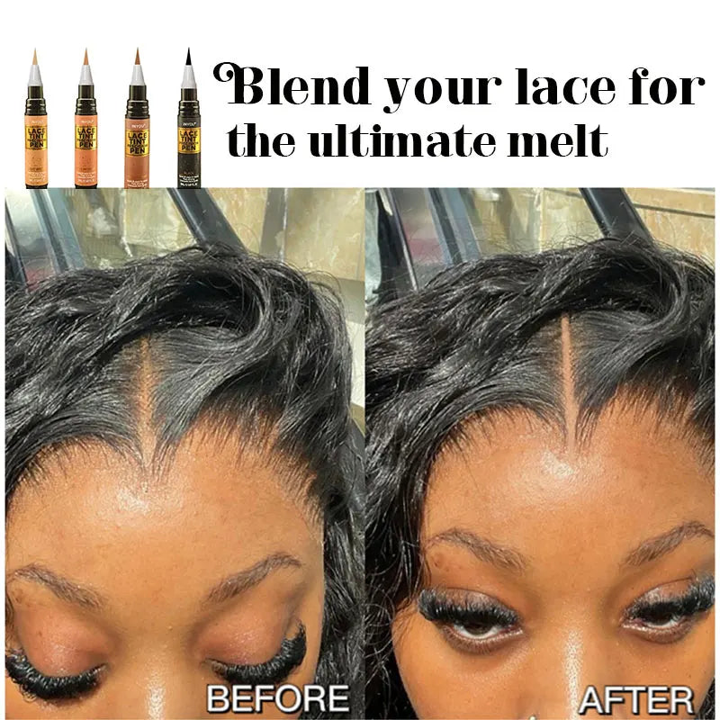 Lace Wig Tint Pen With Brush Applicator - Various Colors Available
